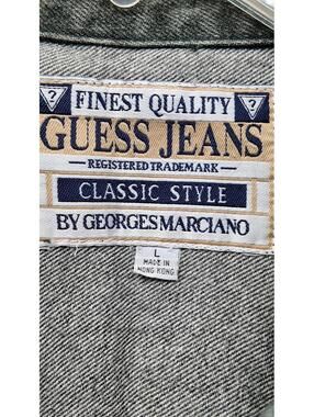 Guess Jeans Classic Style Denim Jacket Large Vintage Gray Cotton Jean Jacket